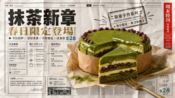 Folded Newspaper Product Ad Style