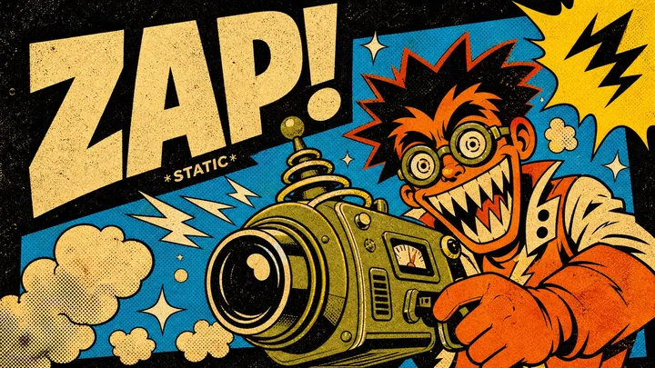 Impact Burst Halftone Comic Poster Style