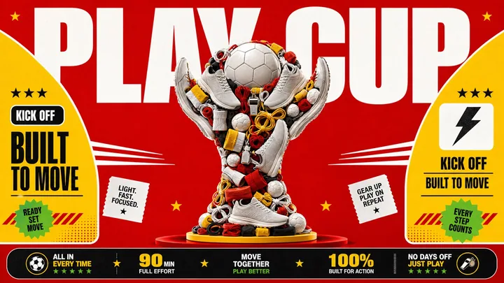 Red Yellow Product Trophy Collage Style