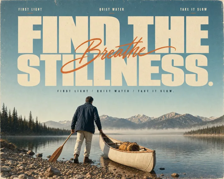 Sun-Faded Scenic Editorial Poster