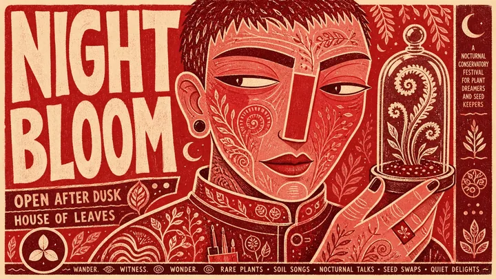 Vermilion Folk Screenprint Character Poster
